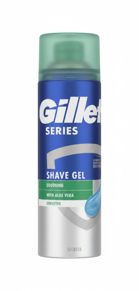 Gillette Series - Gel de Afeitar Soothing con Aloe Vera para Piel Sensible 200ml
