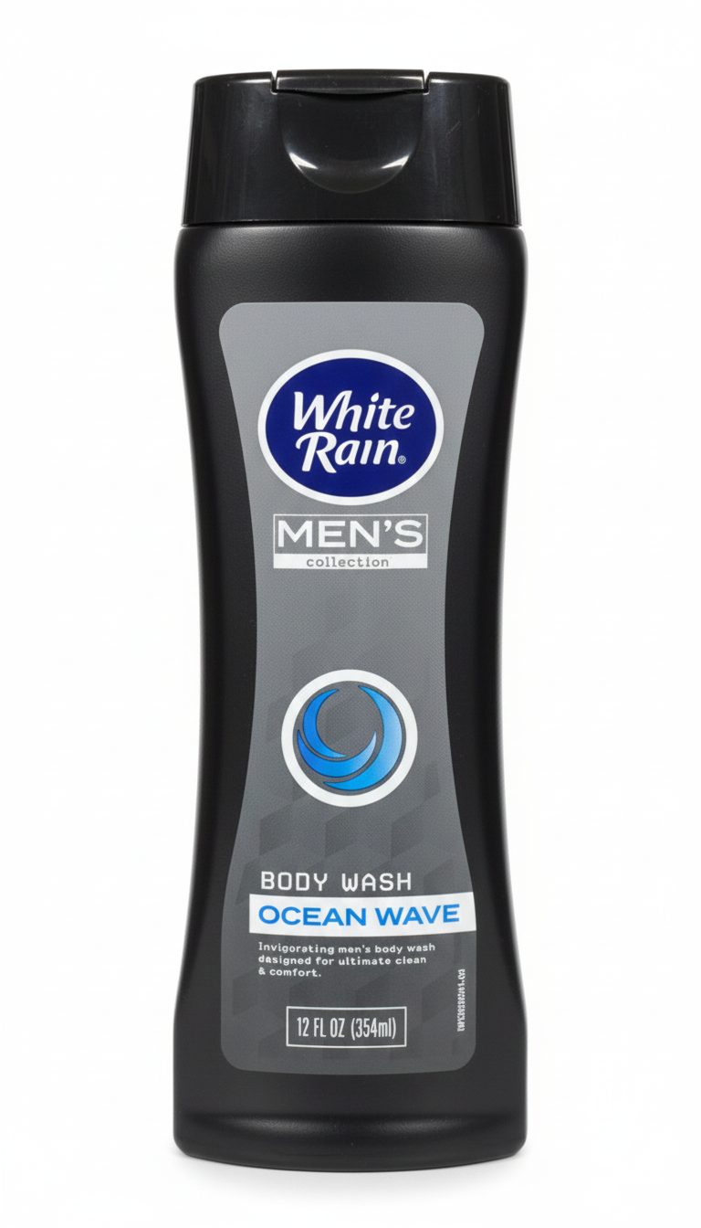 Jabón Líquido Corporal White Rain For Men (12 fl oz / 354 ml) – Limpieza Refrescante 3 en 1 para Cue