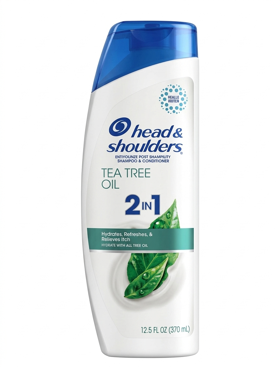 Head and Shoulders Tea Tree Oil 2-en-1 Champú y Acondicionador Anticaspa, 12.5 fl oz (370 ml