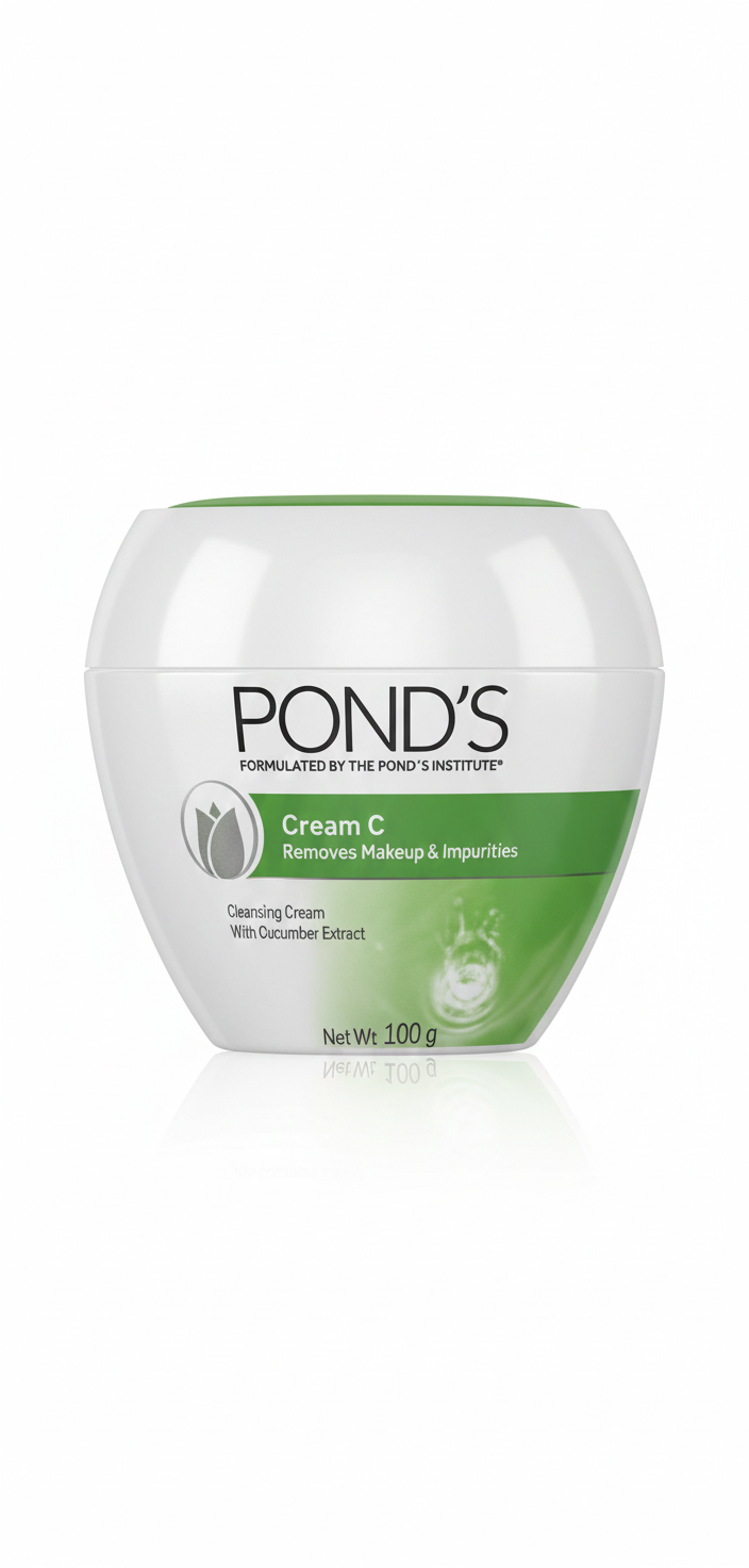 Crema Facial Limpiadora Pond's Cold Cream C (100 g) – Limpieza Profunda, Desmaquillante Clásico e Hi