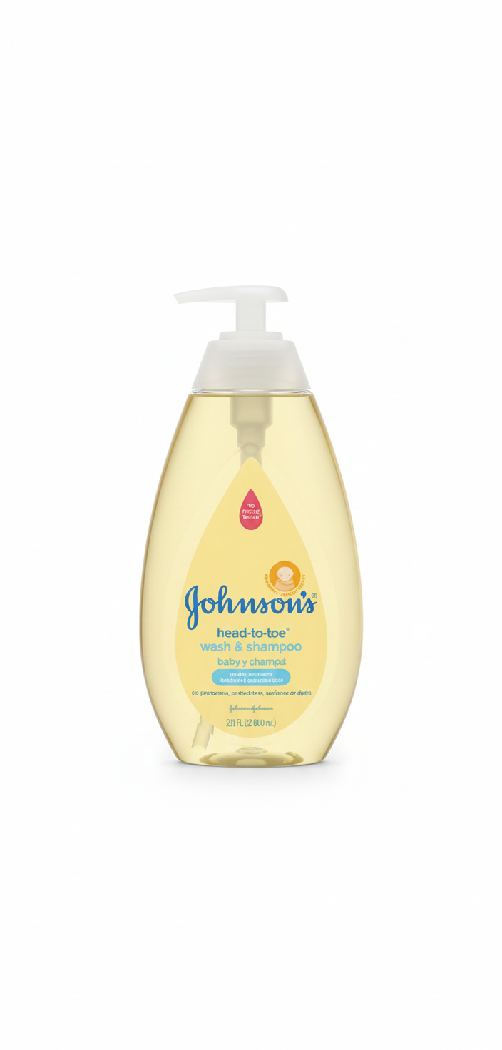 Johnson's Baby Baño de la Cabeza a los Pies (800ml) – Limpieza Pura y Delicada para Piel Recién Naci