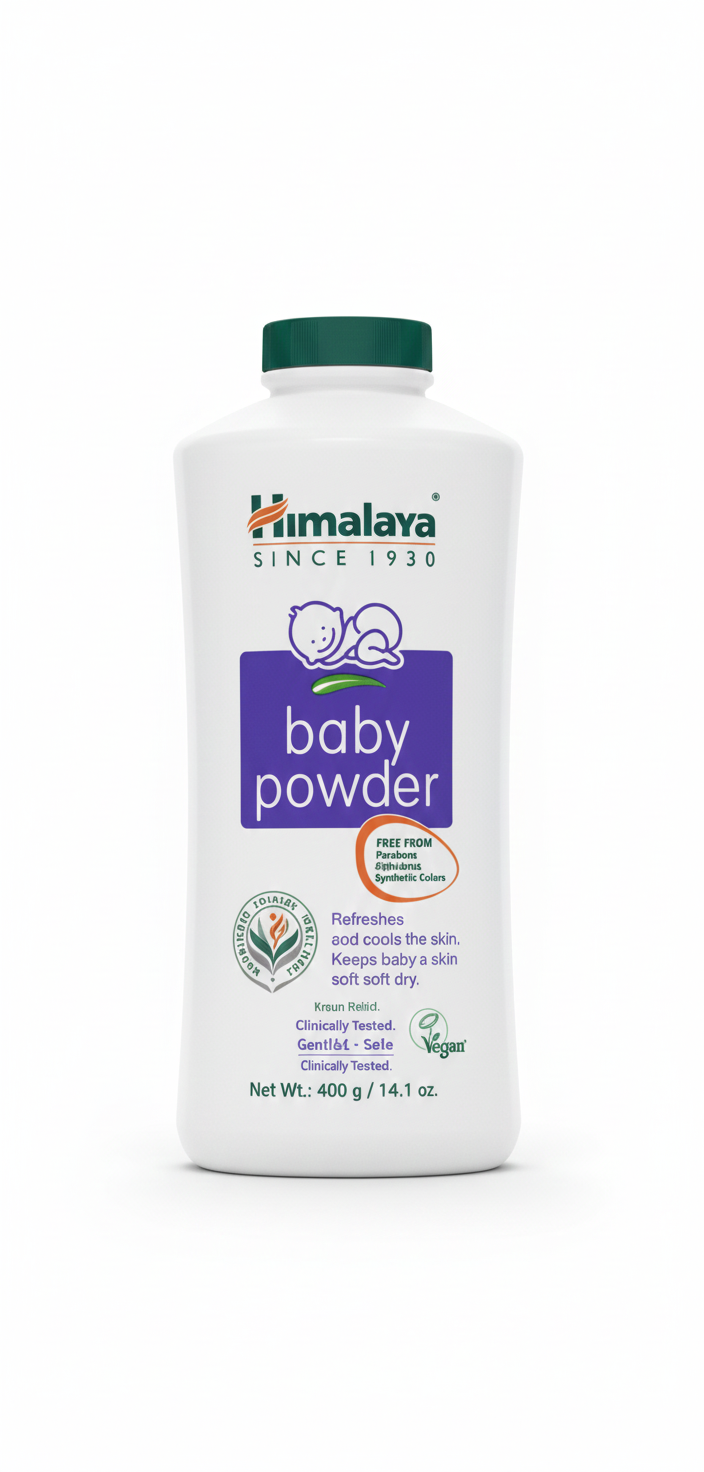 Talco para Bebé Himalaya Baby Powder (400g) – Suavidad Natural y Frescura Prolongada