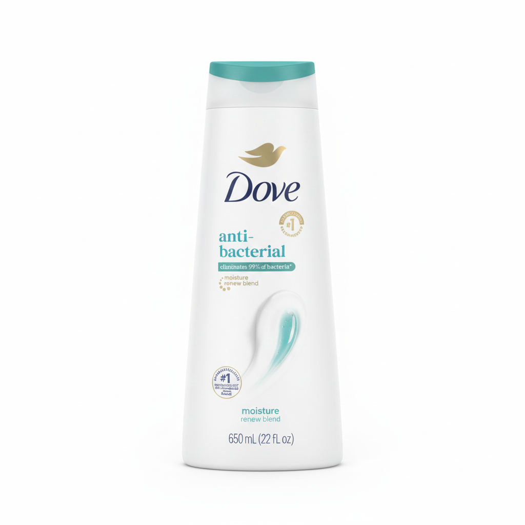 Jabón Líquido Corporal Dove Care & Protect Antibacterial (650 ml) – Protección Efectiva contra Gérme